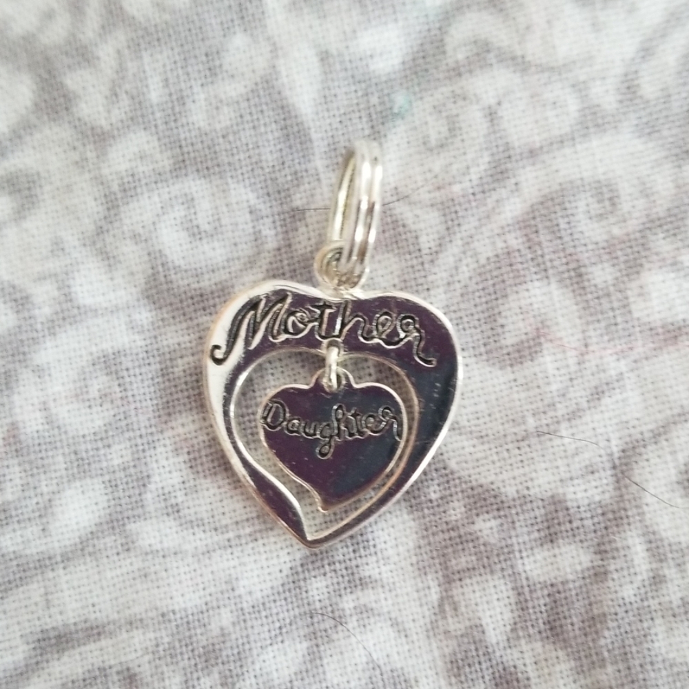 Sterling silver mother/daughter charm